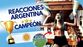 Reacciones hinchas Argentina campeón mundial instante Gol de Montiel [upl. by Nede794]