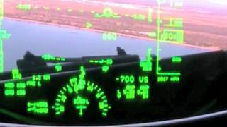 B737800 Visual app HUD PRI and VMC modes [upl. by Ocsecnarf]