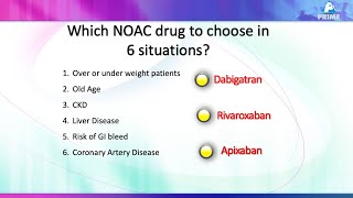 Choice of NOAC amongst Dabigatran Rivaroxaban and Apixaban in 6 clinical situations [upl. by Heer]