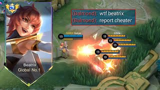 GLOBAL BEATRIX DAMAGE HACK BUILD FOR SOLO RANK must try this [upl. by Noswal]