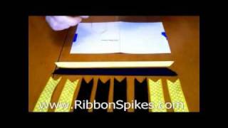 How to make Cheerleader Ribbon Spike Hair bows [upl. by Shari]