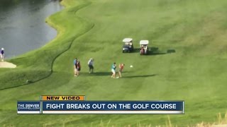 Golden golf fight caught on camera [upl. by Willi]