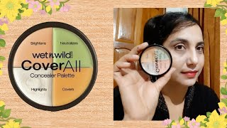 Wet n wild cover all concealer pallate review ampdemo [upl. by Sorce395]