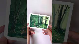 Magic Forest Painting Gouache [upl. by Ssidnac]