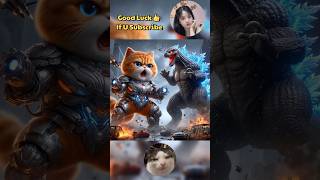 Cat Story 45 🔥 CAT VS GODZILLA Titan Armor Showdown cat catlover aicatimages titans godzilla [upl. by Marylinda]