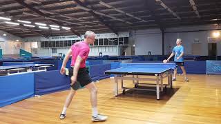 Barry Griffiths vs Shane Warbrooke Backhand Training Jan 2019 [upl. by Ettenej]