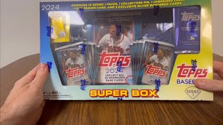 2024 Topps Series 1 super box direct from fanatics Nice box and foil card [upl. by Nitsa]