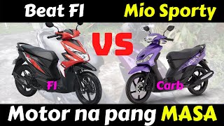 HONDA BEAT FI VS YAMAHA MIO SPORTY  BATTLE OF SMALL DISPLACEMENT SCOOTER [upl. by Anujra]