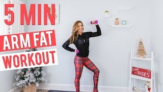 5 Minute Workout to Lose Arm amp Back Fat [upl. by Elleuqar]