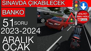 SON SORUYU İLK KEZ GÖRENLER 2023 ARALIK 2024 OCAK EHLİYET SINAV SORULARI 2023 ARALIK SORULARI [upl. by Aicined926]