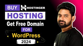 how to buy hostinger hosting with free domain 2024  hostinger website builder hosting hostinger [upl. by Airbmac134]