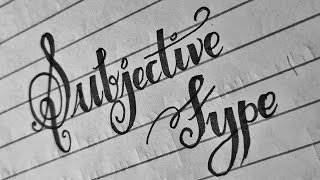 How to write subjective type in cursive handwriting  using 605 marker [upl. by Nahgiem681]