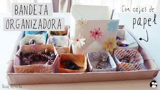 BANDEJA Organizadora de escritorio con CAJAS de PAPEL Manualidades regreso a clases 2016 [upl. by Annaira49]