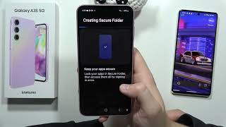 How to Lock Apps on Samsung Galaxy A35 5G  Set Password on Applications [upl. by Olnay28]