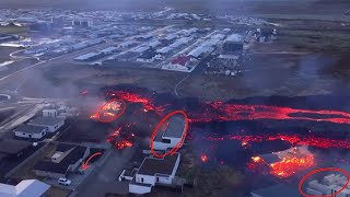 Iceland Volcano Updates Lava Pond Burst Cascades Towards South Two jets still the most active [upl. by Htnamas]