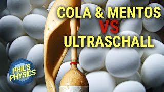 Die höchste Fontäne beim Cola amp Mentos VS Ultraschall Experiment  Phils Physics [upl. by Munster16]