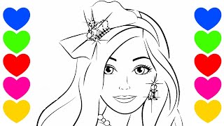 Pintar Desenho da Barbie  Colorir Desenho da Barbie  Desenho em Português [upl. by Ennire643]