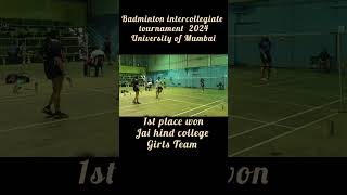 Intercollegiate Badminton sports badminton intercollegiate universityofmumbai game [upl. by Jaylene]