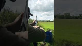 Krieghoff K80 1st Trip Out 2 Clays 1 Shot Grimsthorpe Shooting Ground gunshorts clayshooting [upl. by Sicnarf]