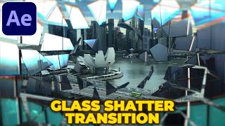 Glass Shatter Transition Tutorial in After Effects  Glass Break Effect [upl. by Sirrep]