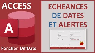 Alertes sur les dates anniversaires avec Access [upl. by Nosmirc866]