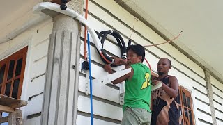 Dalawang Split Type Aircon Installation dibaling malayuang byahe at maabutan ng gabi dahil sa ulan [upl. by Nitsoj488]