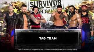 WWE 2K23 Team Judgement Day vs Team Bloodline Tag Team Elimination Match No Commentary [upl. by Nwahsyd21]