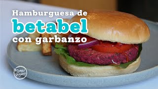 🍔 Hamburguesa de BETABEL con GARBANZO  ¡Deliciosa y alta en proteína [upl. by Amerigo]