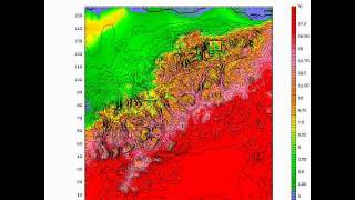 WRF Model Output Surface Air Temperature Simulation [upl. by Eagle]