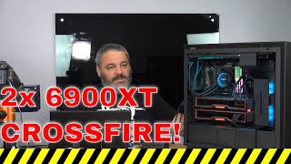 Crossfire 6900XT GPUs with a 5950x live benchmarking [upl. by Nhguavahs]