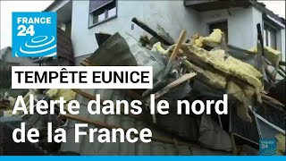 Tempête Eunice  cinq départements français en alerte orange alerte maximale étendue à Londres [upl. by Eiahpets]