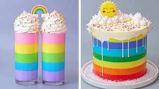 Awesome Rainbow Cake Decorating Tutorials Videos For All the Rainbow Cake Lovers  Perfect Cake [upl. by Neik]