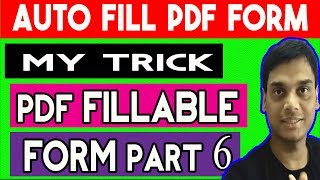 How To Create A Fillable PDF Form PART 6  Autofill Pdf form  Helping abhi [upl. by Norse435]