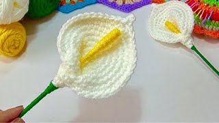 Flor Alcatraz Tejida a crochet Paso a paso [upl. by Aneehsat]