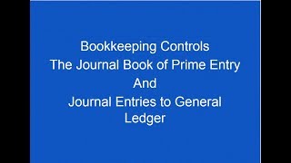 Chapter 5 Bookkeeping Controls The Journal AAT level 2 [upl. by Jobyna]