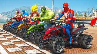 SpiderMan amp Superheroes Street Blazer Racing EVENT on Beach Challenge  GTA 5 Mods Ep503 [upl. by Braden404]