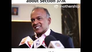 Minister Shanmugam talks about Section 377A [upl. by Berg]