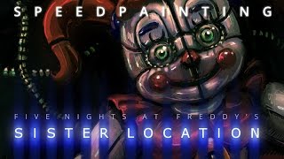 Circus Baby FNAF Sister Location  Sketch  Paint Demo [upl. by Au]