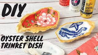 Oyster shell trinket dish tutorial [upl. by Nosnehpets]