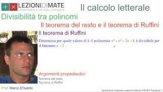 Applicazione del teorema di Ruffini teorema del resto  Criterio di divisibilità tra polinomi [upl. by Bivins]