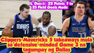 DEFENSIVE MINDED DALLAS GAME 3 SA PANALO CLIPPERS dallas clippers lukadoncic [upl. by Panthia]