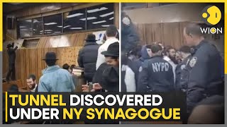 New York synagogue erupts into chaos as secret tunnel unearthed  World News  WION [upl. by Meehar]