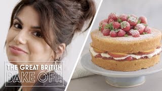 How to make Victoria Sponge Cake  Cake Recipe  The Great British Bake Off [upl. by Lancelle121]