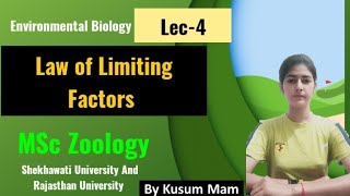 Law of Limiting factorsLec4 Environmental Biology EcologyScience Workshop KusumMSc BSCnet [upl. by Nelie]