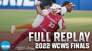 Oklahoma vs Texas 2022 Womens College World Series Finals Game 1  FULL REPLAY [upl. by Ynnam]