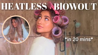 attempting a SALON BLOWOUT W ROLLERS big amp bouncy [upl. by Danny]