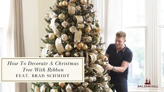 How to Decorate your Christmas Tree Professionally with Ribbons [upl. by Ahtekahs]