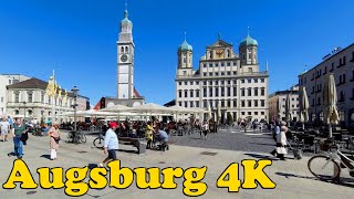 Augsburg Germany Walking tour 4K [upl. by Nylevol380]