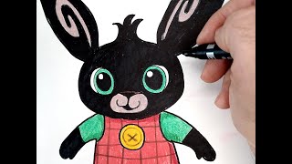 Cómo Dibujar a Bing el Conejo Negro  ¡Tutorial de Dibujo Fácil para Niños [upl. by Aisek407]