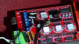 Protomaker 3D Printer Basic testing RAMPS LCD 12864 [upl. by Merrily]